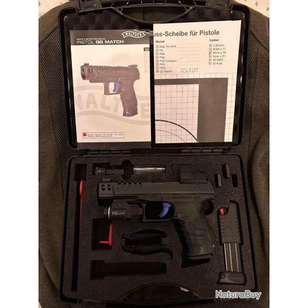 Walther Q5 Match 9x19 avec point rouge Vector Optics - Excellent �tat
