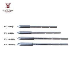 Pointe &agrave; coller Inoxydable 3.2 - X-Line - N&deg;1 : 60-80gr - Spine 800-1000
