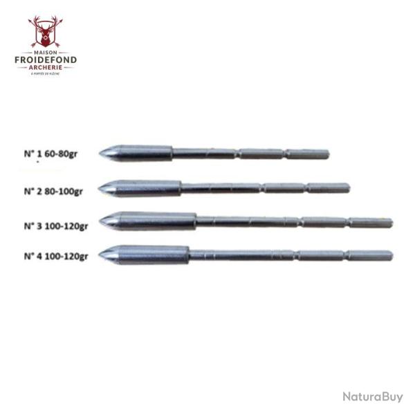 Pointe � coller Inoxydable 3.2 - X-Line - N�2 : 80-100gr - Spine 600-700