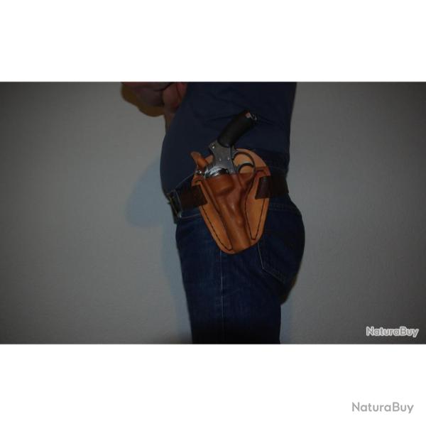 Holster en cuir, pour gaucher, chamelot delvigne 1873 VII