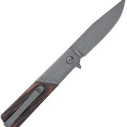 Couteau de Poche Schrade Frontier Barlow Lame Acier Inox Manche Luxewood SCH1203145