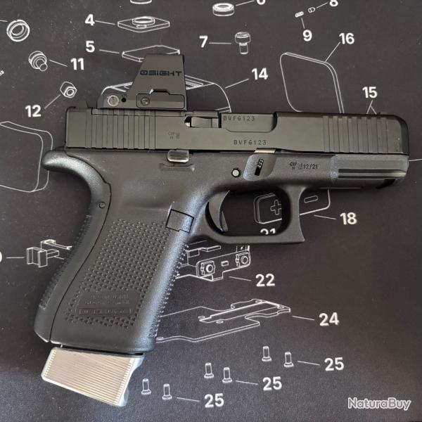 Glock Gen 5 MOS d�tente pr�par�e ( point rouge / facultatif)