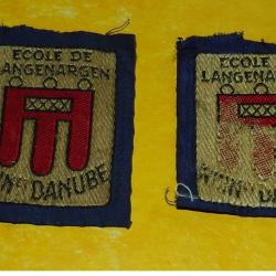 LOT DE&nbsp; 2 ECUSSONS ECOLE DE LANGENARGEN , ECOLE DES CADRES EN ALLEMAGNE&nbsp; ,&nbsp;ETAT VOIR PHOTOS . POUR T