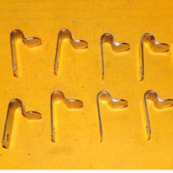 LOT DE 12 ATTACHES COURBEES DE BACHES POUR LES VEHICULES MILITAIRES DE L'ARMEE FRANCAISE , BON  ETAT