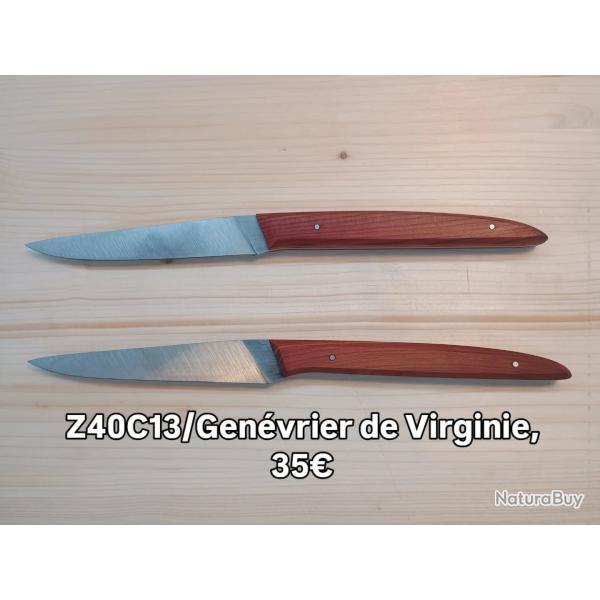 Couteau de table en Gen�vrier de Virginie