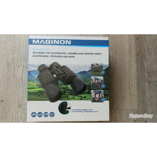Paire de jumelles "MAGINON" -  Zoom 8-24 x 50 mm FFB  + pochette noir nylon