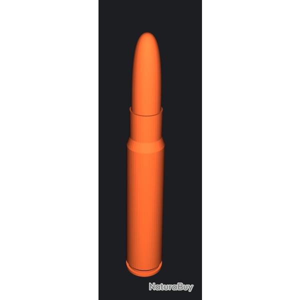Cartouche factice de manipulation (3D) calibre 8x57is ou 8x57js