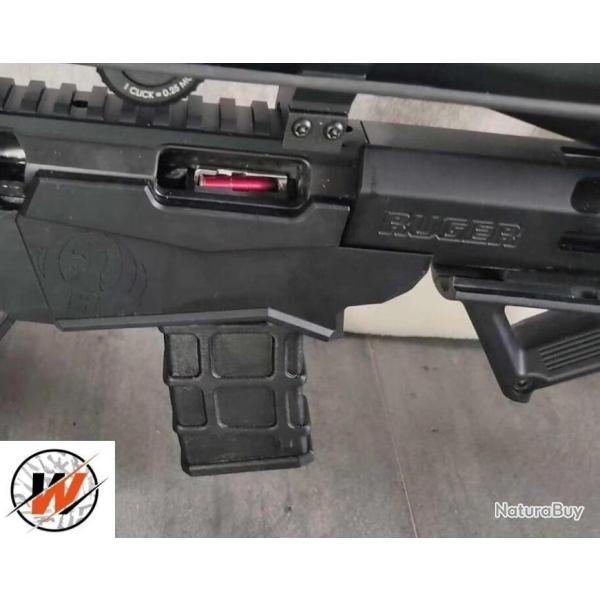 RUGER RPR-  Talon de chargeur NOIR BX 10/22 avec fixation par VIS -   V5 2.0    - 22 lr