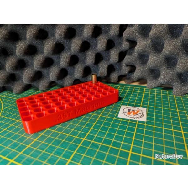 Plateau pour Rechargement - Calibre 357 Mag / Rangement pour 50 cartouches Noir