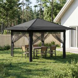 Abri de avec 4 parois 3,3 x 3,3 m