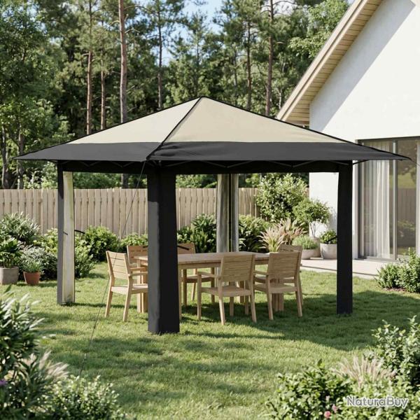 Abri de sans paroi 3,3 x 3,3 m Cr�me et Anthracite