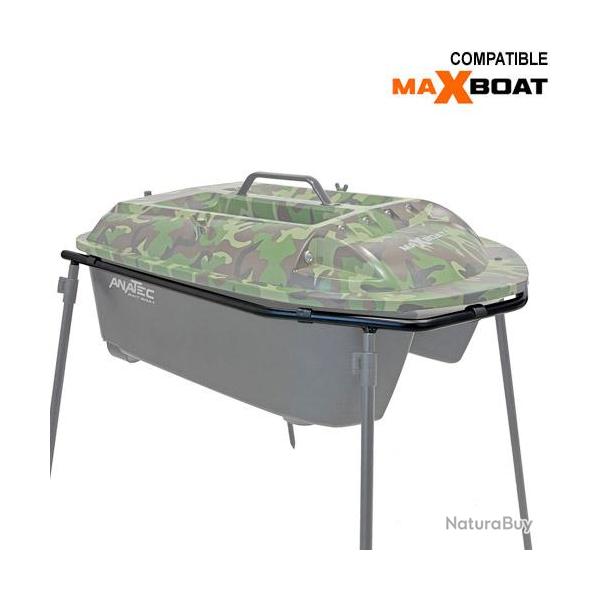 Support Bateau Bait Boat Pod Basic Inox Noir pour Anatec Maxboat