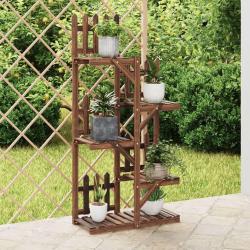 Support &agrave; fleurs 60x25x130 cm bois massif de sapin