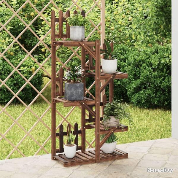 Support � fleurs 60x25x130 cm bois massif de sapin