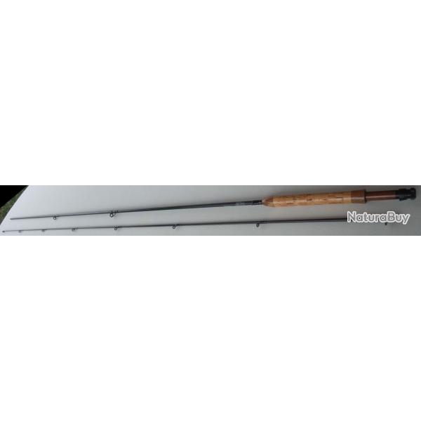Magnifique canne � mouche Ed. PREISSER ( Strasbourg ) carbone HM 9 pouces pour soie N� 6-7-8