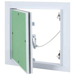 Panneau d'Acc&egrave;s Vert et Argent 30 x 30 cm Aluminium et Pl&acirc;tre