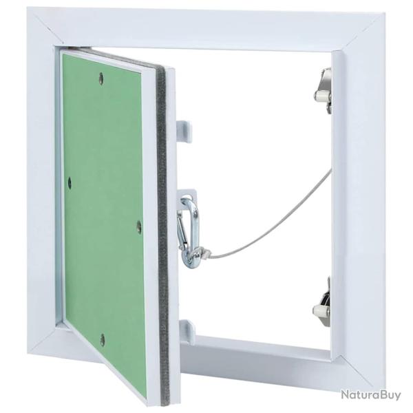 Panneau d'Acc�s Vert et Argent 30 x 30 cm Aluminium et Pl�tre