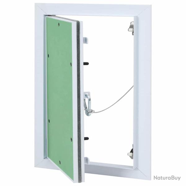 Panneau d'Acc�s Vert et Argent 25 x 35 cm Aluminium et Pl�tre