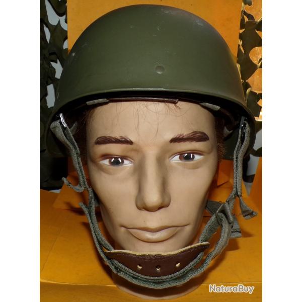 CASQUE MILITAIRE LOURD MODELE F1 DE L'ARMEE FRANCAISE DE 1991 , FABRICATION FRANCAISE R.M.C  A  EVR