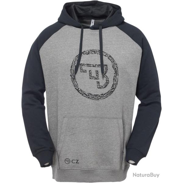 Sweat � capuche logo (Couleur: grau/schwarz, Taille: M) (VETCZ)