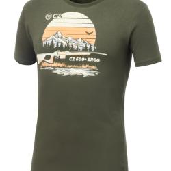 T Shirt Hunting Men Couleur Oliv