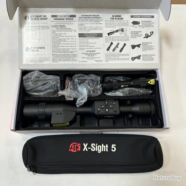 ATN X-Sight 5 V2 5-25x LRF Lunette de vision Jour & Nuit Ultra HD 4K+ Telemetre d'occasion