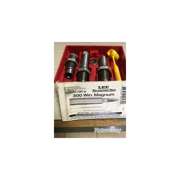 JEU DE 3 OUTILS LEE  POUR CALIBRE 300 WIN MAG occasion bon �tat