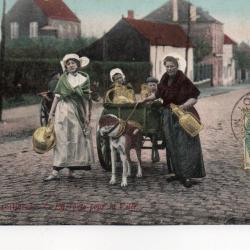 Carte postale ancienne Belgique, charrette &agrave; chiens -N&deg;8589