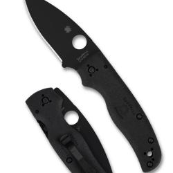 Couteau Spyderco Shaman Lightweight Lame Acier CTS-BD1N Black Manche FRN Compression USA SC229PBBK