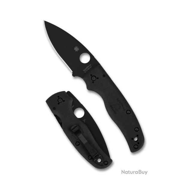 Couteau Spyderco Shaman Lightweight Lame Acier CTS-BD1N Black Manche FRN Compression USA SC229PBBK