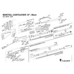 Pi&egrave;ces d&eacute;tach&eacute;es fusil &agrave; pompe Fabarm Cantilever Douille de fixation de l'embase de guidon
