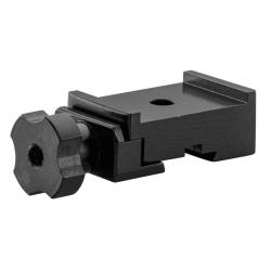 Delory-Brumard Pied aluminium monobloc &agrave; rail de 11mm pour compensateur. Pied alu monobloc