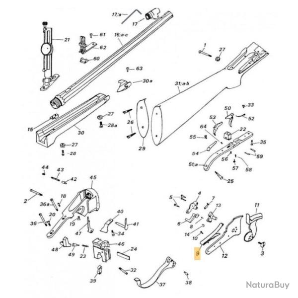 Pi�ce de rechange pour fusil Sharp Pedersoli Grand ressort SHARPS MAINSPRING