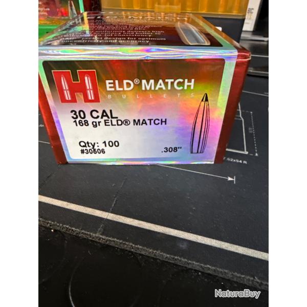 Ogives Hornady .308 ELD match 168gr