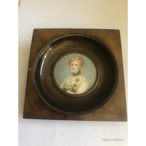 Jolie petite aquarelle portrait en buste de l'Aiglon - sign�e - �poque 19�me