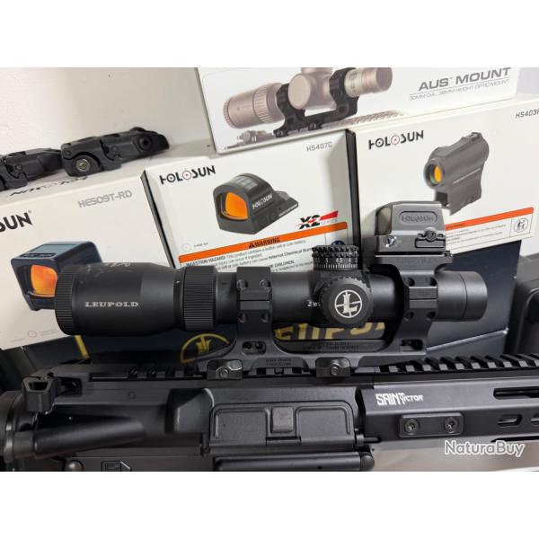 Lunette Leupold vx-r patrol + holosun 509 + montage reptilia