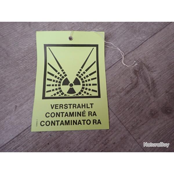 Fanion / Etiquette d'ordonnance suisse : CONTAMINE RA
