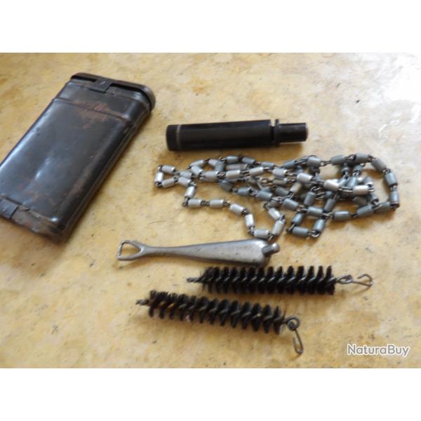 Boite nettoyage RG34 Mauser 98K arr42 brosses cuill�re d'origine burette bak�lite seconde guerre
