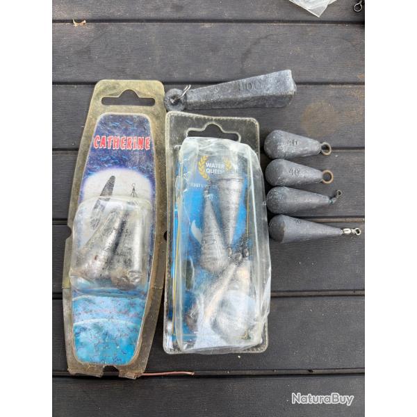 Lot plombs de p�che divers
