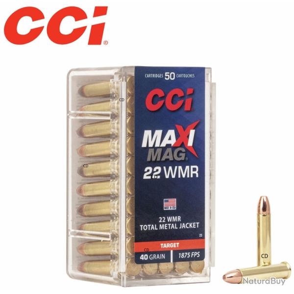 Cartouches  22MR  Maxi-Mag  TMJ  40 gRAINS - x 50
