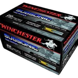 Munitions Cartouches 22LR SUBSONIC  42 MAX  Winchester  boite de 50