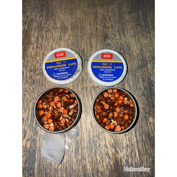 lot de 2 boites amorces poudre noire CCI N�11