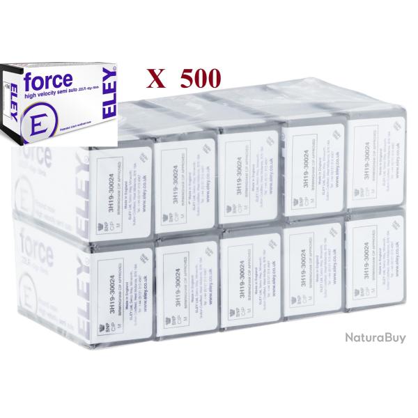 Cartouches 22LR ELEY  Force  boite de 500