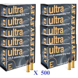 Cartouches 22LR ELEY  ULTRA Extr&ecirc;me long Range  boite de 500