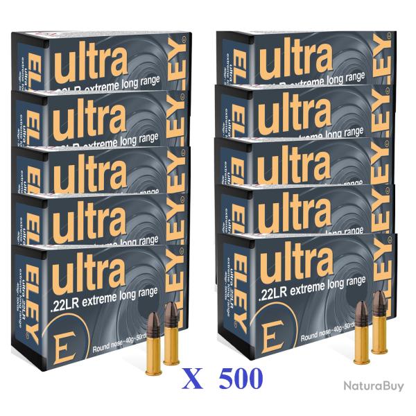 Cartouches 22LR ELEY  ULTRA Extr�me long Range  boite de 500