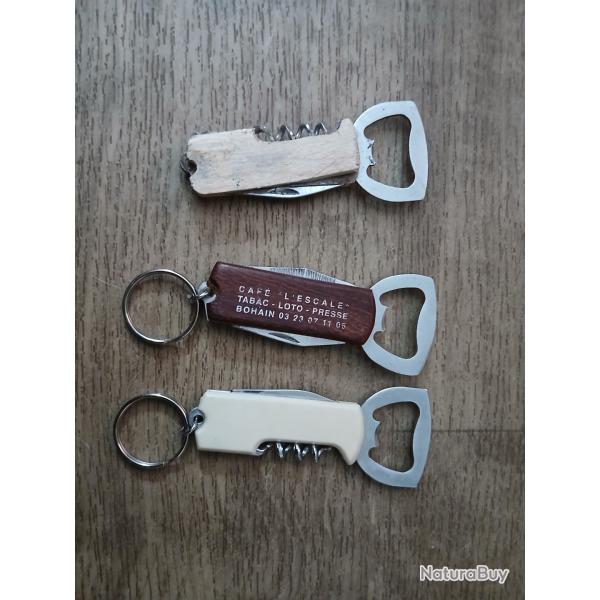 Lot 3 couteaux d�capsuleur