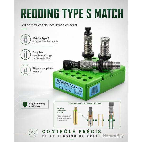 223 R - J.O Redding Type S Match complet - 3 matrices pr�cision