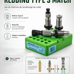 308W - J.O Redding Type S Match complet - 3 matrices pr&eacute;cision
