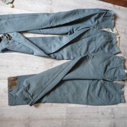 Lot de 2 pantalons officier de l'arm&eacute;e suisse