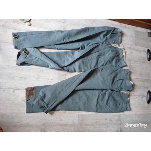 Lot de 2 pantalons officier de l'arm�e suisse